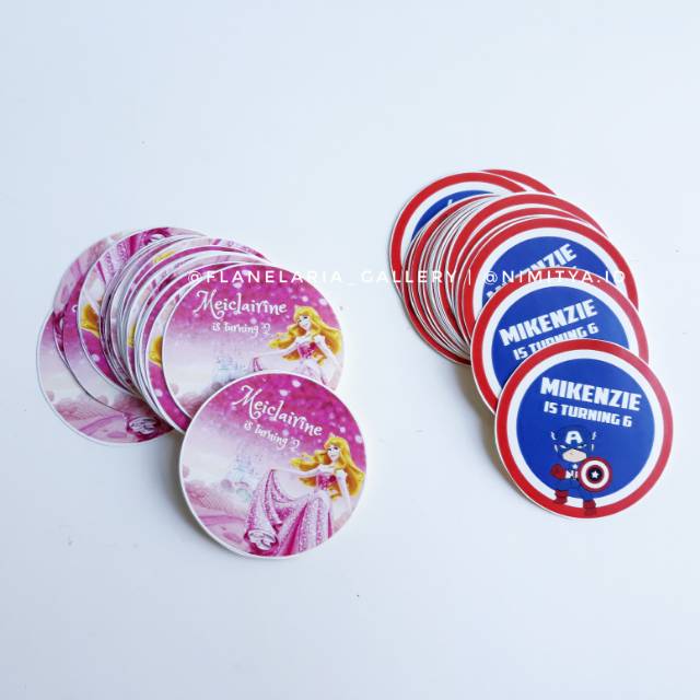 

Label stiker ulang tahun custom murah