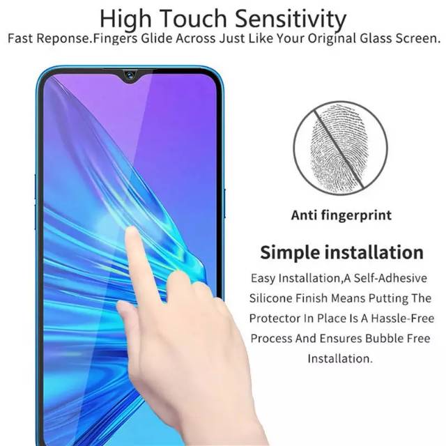 TG ANTI GORES LAYAR KAMERA REALME 5 FULL SCREEN-TEMPERED GLASS 9D REALME 5 FULL LAYAR PREMIUM