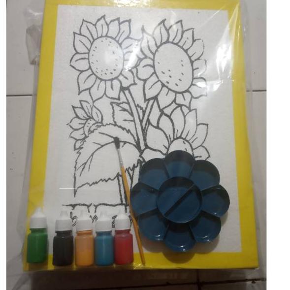 Banyak Dipakai.. Paket  styrofoam lukis 6 gambar & 1set alat lukis