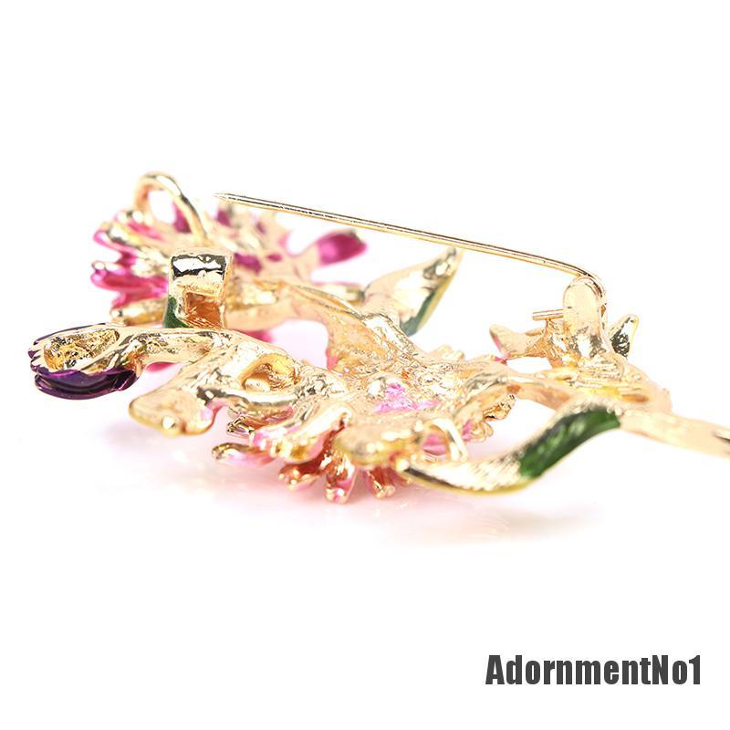 (Adornmentno1) 1pc Bros Pin Enamel Bunga Aster Untuk Wanita