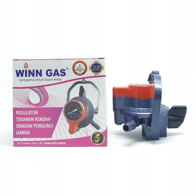 SET Winn Gas W-900M Meter + Selang Gas FLEXY 1,8 Mtr / Selang FLEXY Regulator Kompor Gas Elpiji LPG