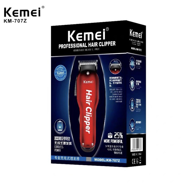 Kemei KM 707Z Alat Cukur Rambut Professional Hair Clipper Trimmer Turbo Power Electric KM-707Z