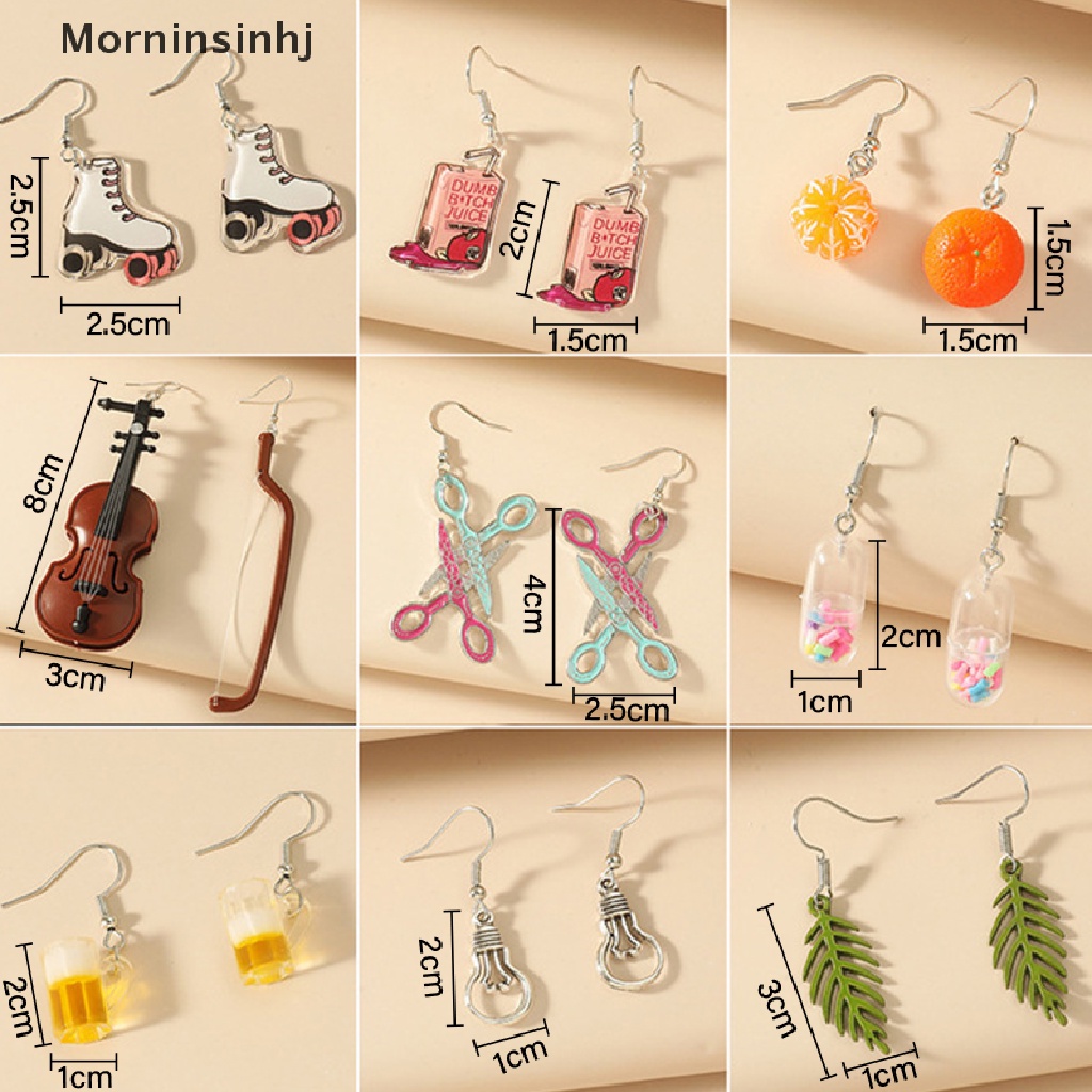 Mornin Korea Indah Buah Cangkir Teh Anting Kreatif Lucu Crystal Tea Cup Fun Earring id