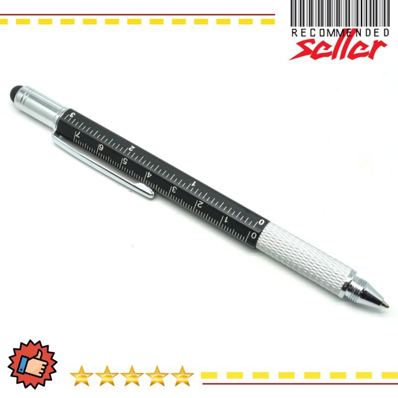 

Limited Pena Multifungsi Metal Stylus & Penggaris & Level & Obeng - MYC65 - Black