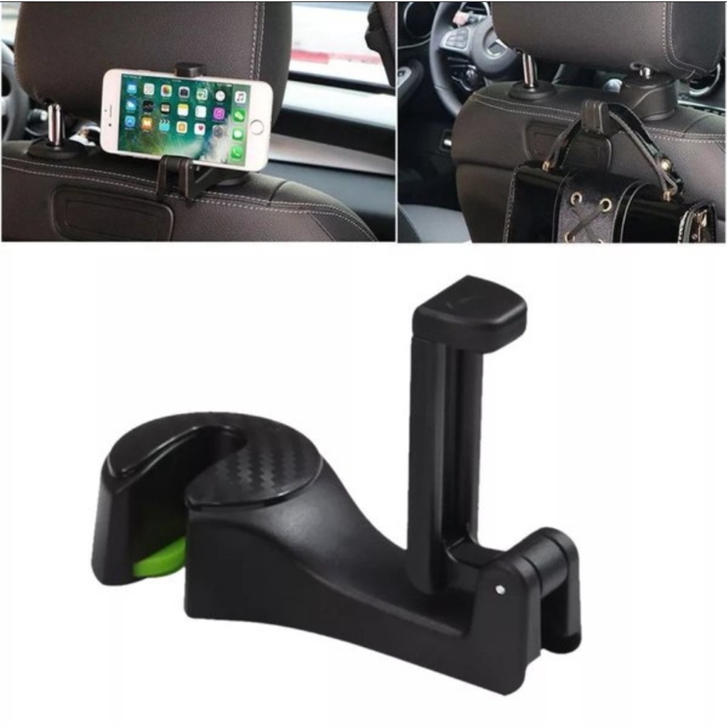 CAR HEADREST HOOK HANGER HOLDER HANDPHONE GANTUNGAN BARANG DI BELAKANG JOK MOBIL