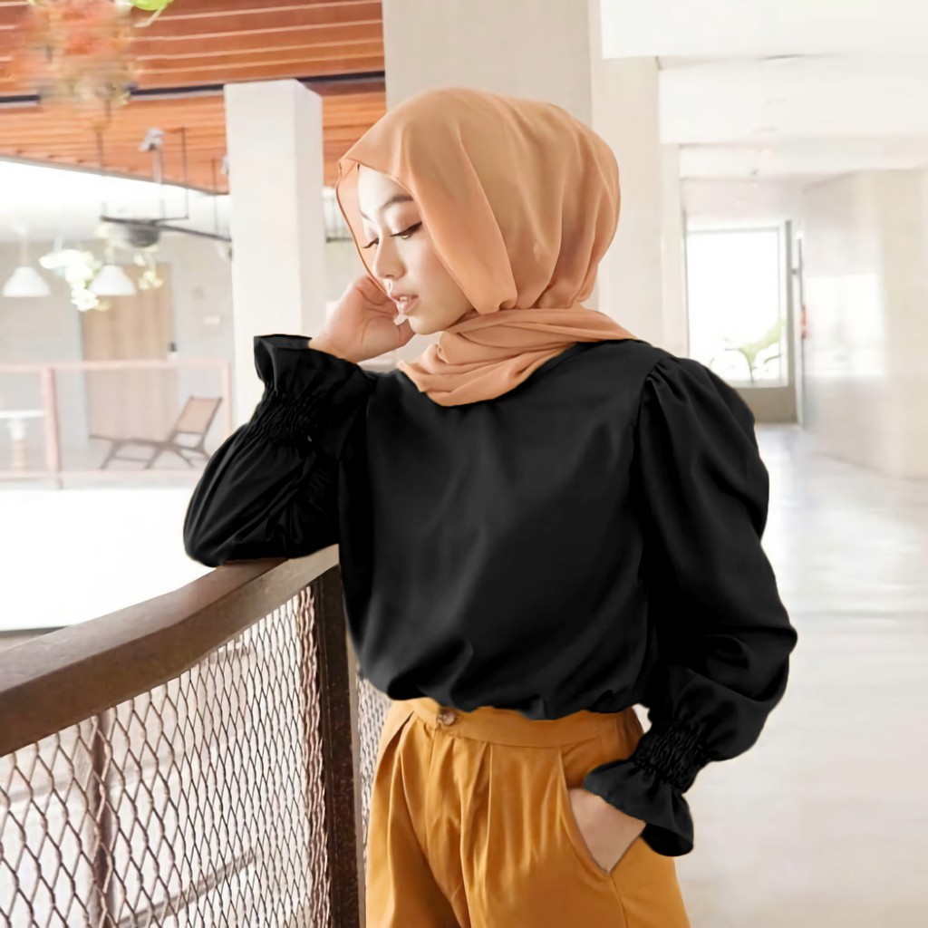 1KG MUAT 5PCS | MEGURI BLOUSE BASIC TOP HITS OOTD SELEBGRAM FASHION WANITA MUSLIMAH