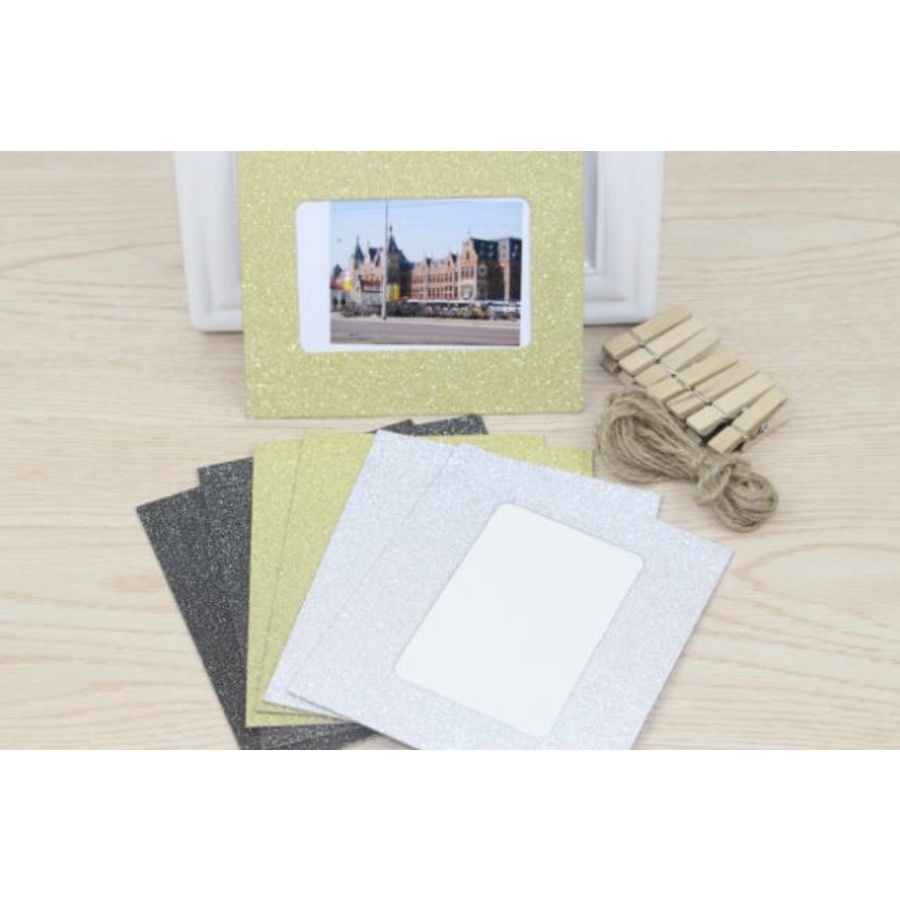 frame foto metalik 3R/ frame foto 5"/ frame foto ukuran 10.2x6.7 cm/ frame foto isi 10 buah frame/ f