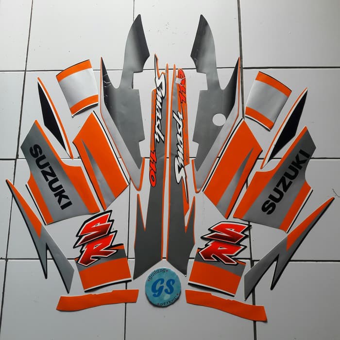 striping motor smash sr 2005 Orange