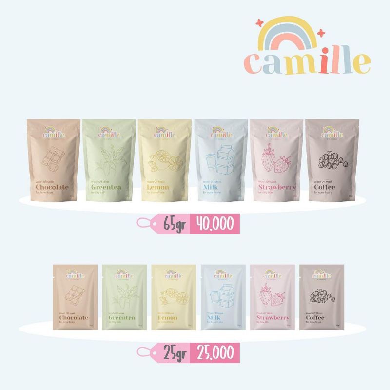 [RESMI][FREE SPATULA] BPOM ✅ CAMILLE BEAUTE (Ex MYN) WASH OFF MASK / MASKER ORGANIK BEAUTY-1