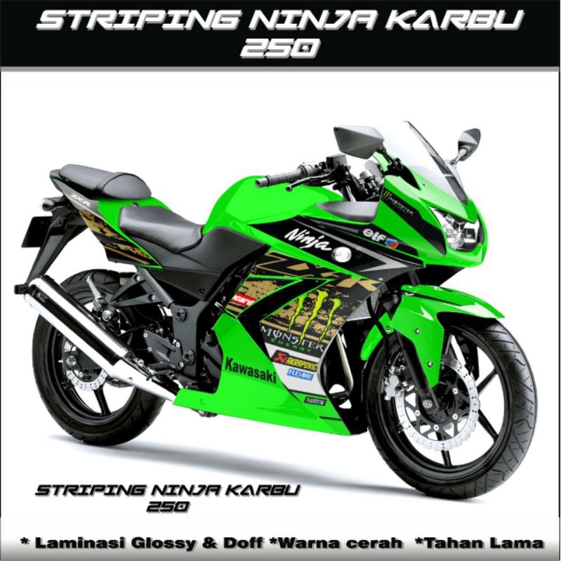 STRIPING NINJA KARBU 250 R / Variasi Sticker Terbaru Kawasaki ninja 250 karbu