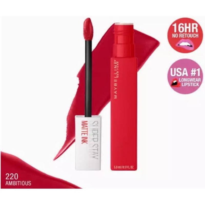 MAYBELLINE SUPERSTAY MATTE INK 220 AMBITIOUS