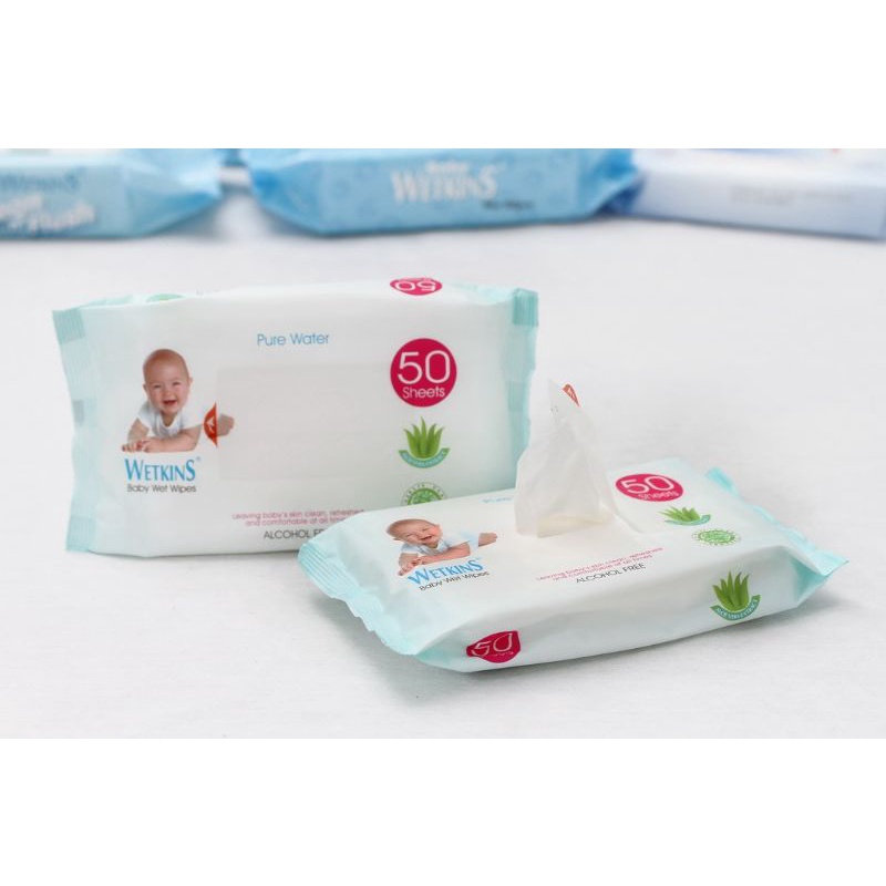 Promo Buy 1 Get 1 WETKINS Tissue Basah Bayi