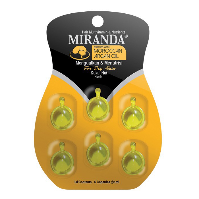 Miranda Hair Vitamin (Vitamin Rambut) Blister 6x1ml