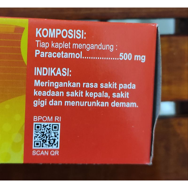 Emturnas 100 Kaplet / Paracetamol 500 Mg / Meredakan Demam / Nyeri / Sakit Kepala