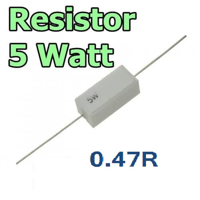 Resistor Batu 5 Watt Nilai 0.47R