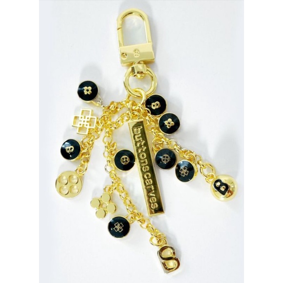 Buttonscarves Key Chain - Monogram Audrey Key Chain Izzy Bag Benang Jarum