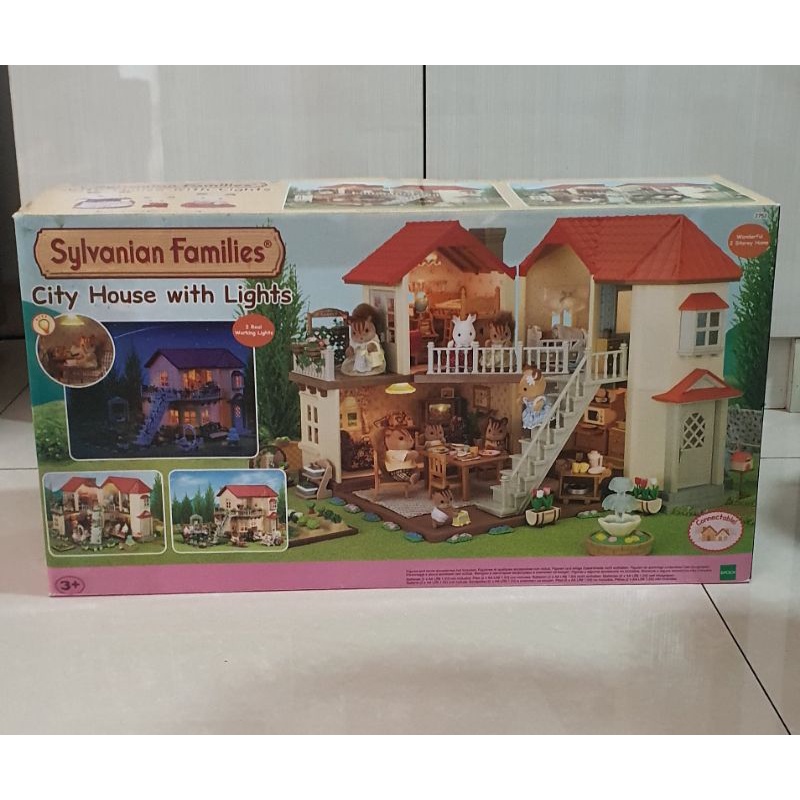 Preloved Sylvanian Families City House with Lights Rumah Sylvanian