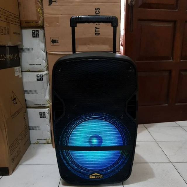 speaker portable wireless roda 12" ACS 1218 inch ACS USB BLUETOOTH LED