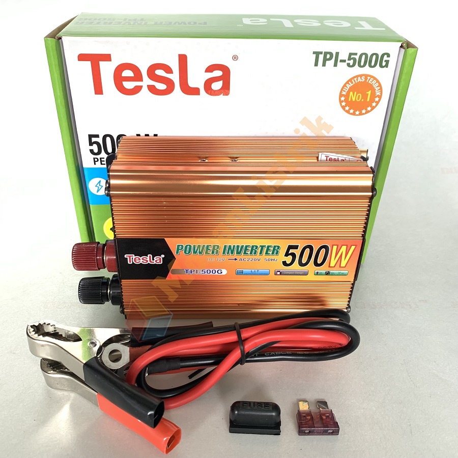 Power Inverter Tesla 500 Watt 500W DC 12V to AC 220V  Murah