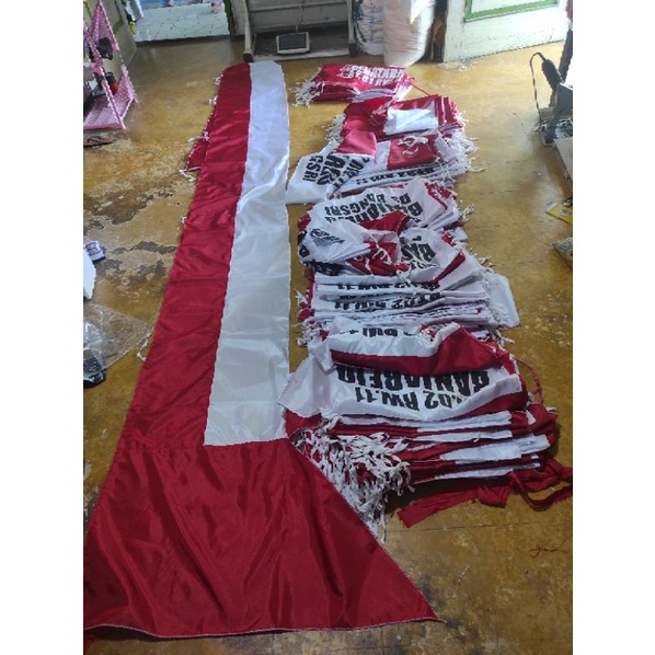 Umbul-Umbul Merah Putih  5 Meter Polos Tanpa Sablon