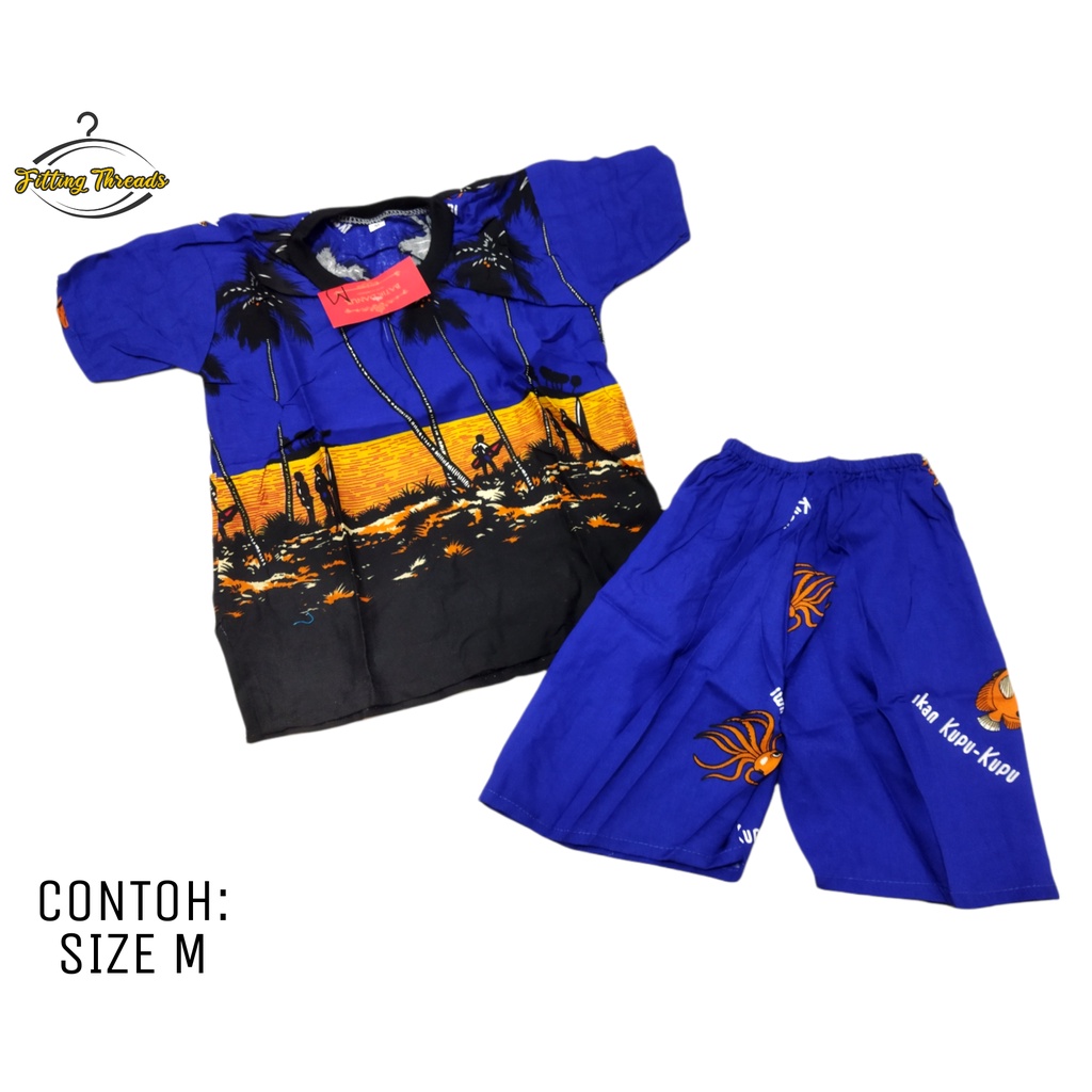 BAJU SETELAN ANAK PANTAI KELAPA KHAS HAWAI BALI / STELAN ANAK PANTAI 1-7 TAHUN