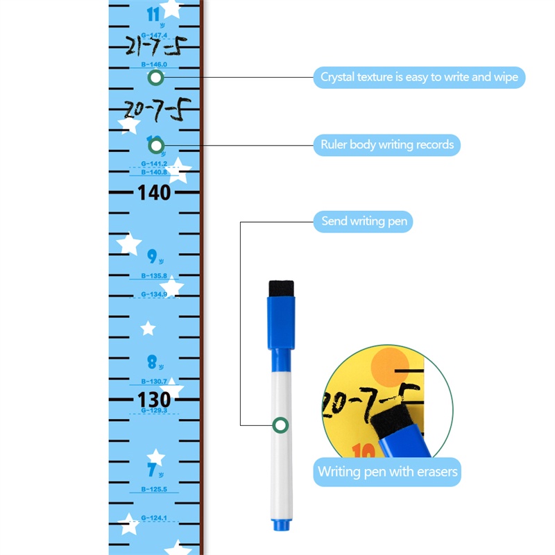 Tk Stiker Magnetik Pengukur Tinggi Badan Anak Motif Kartun Hewan 3d Bisa Dilepas
