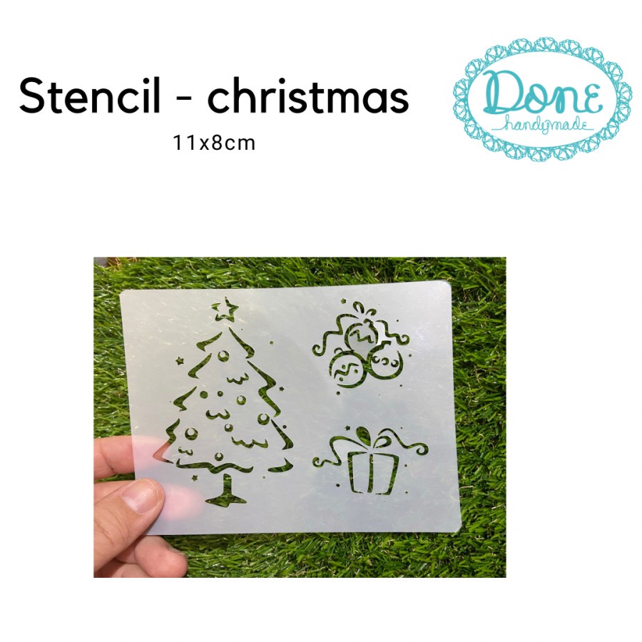 Christmas stencil natal pola stencil dekorasi kerajinan tangan