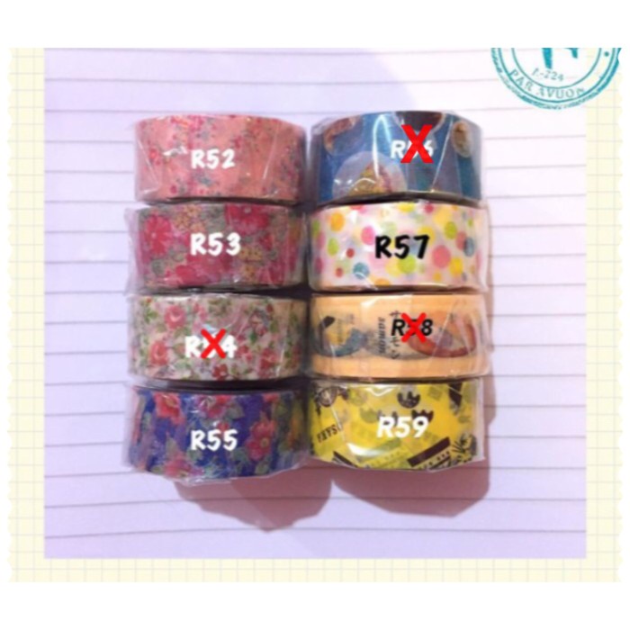 

Hemat Washi Tape Roll Marks, Mast , Mt Made In Japan Gilaa!!!