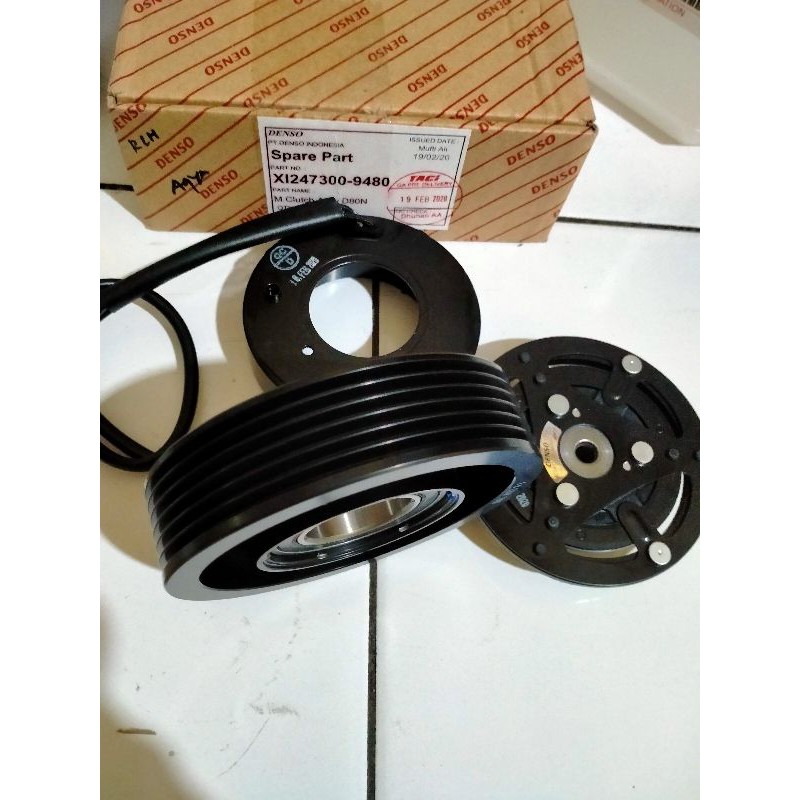 puli pulley kompresor ac mobil ayla agya calya sigra asli denso original