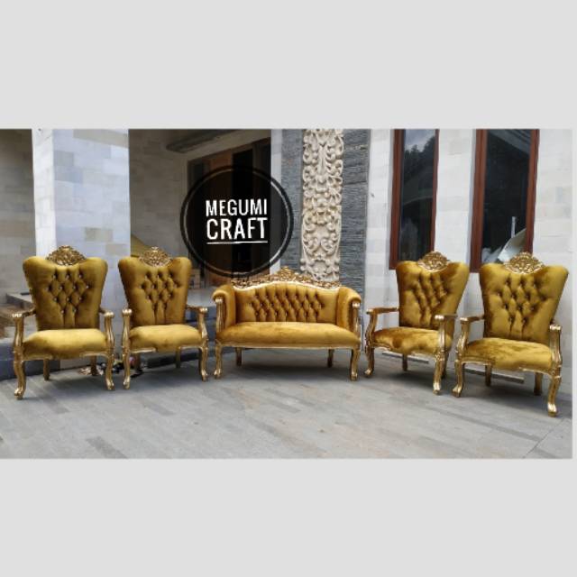 Kursi pengantin mewah Jepara pelaminan mebel furniture
