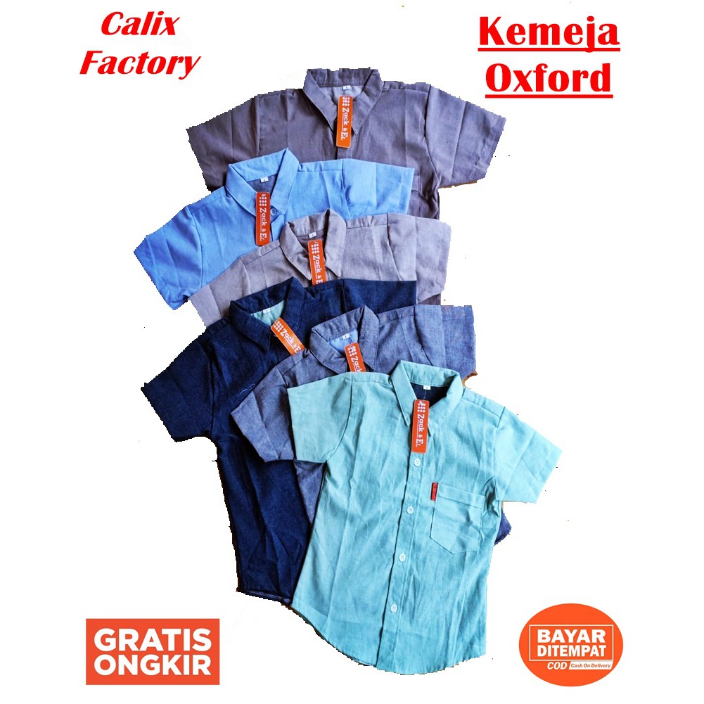 Kemeja Anak Katun Oxford Harga Satuan