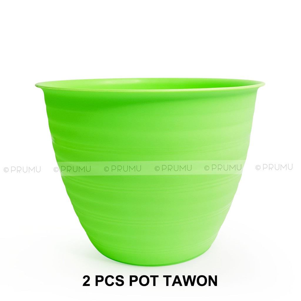 2 Pot Bunga 20cm - Pot Tanaman - Pot Plastik - Pot Madu - Tempat Bunga - Clio SarangTawon 20