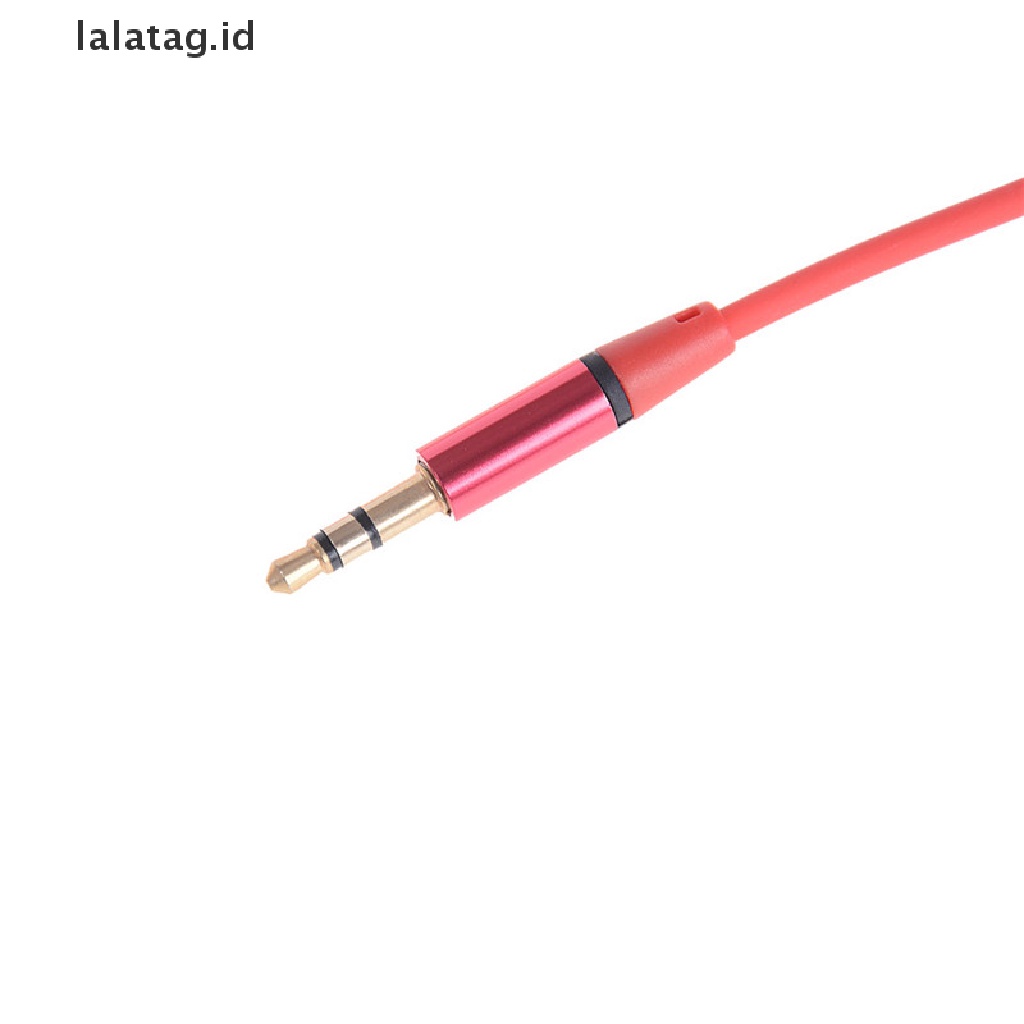 (Flyag) Kabel Adapter Extension Audio headphone / earphone 3.5mm 4 Pole Male / Female Warna Merah