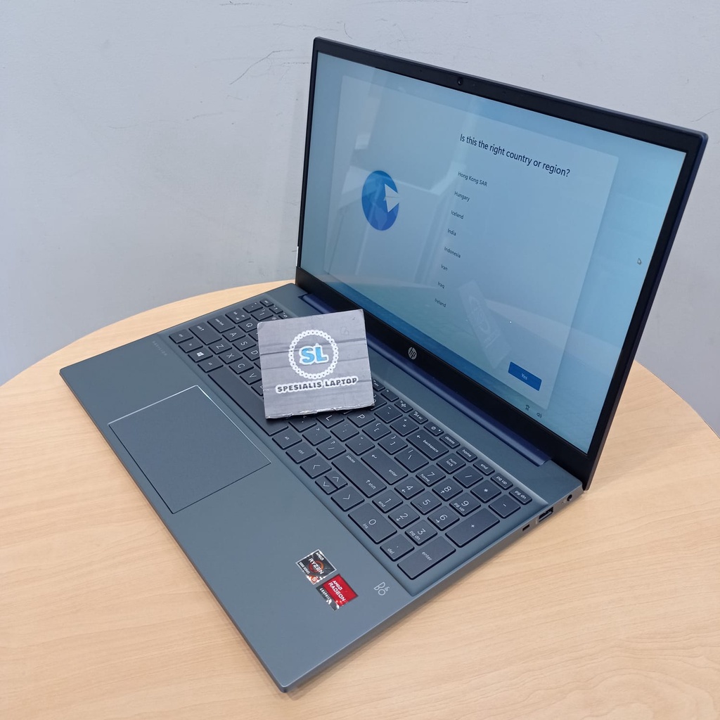 PROMO LAPTOP GAMING MURAH BARU HP PAVILION 15 AMD RYZEN 5 5500U 16GB 512GB RADEON GRAPHICS 7 15.6&quot; FHD WIN10HOME BLUE