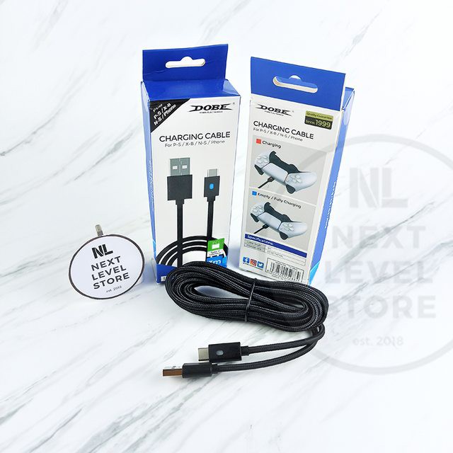 DOBE Charging LED Cable Kabel Charger Type C LED For PS5 Switch Xbox