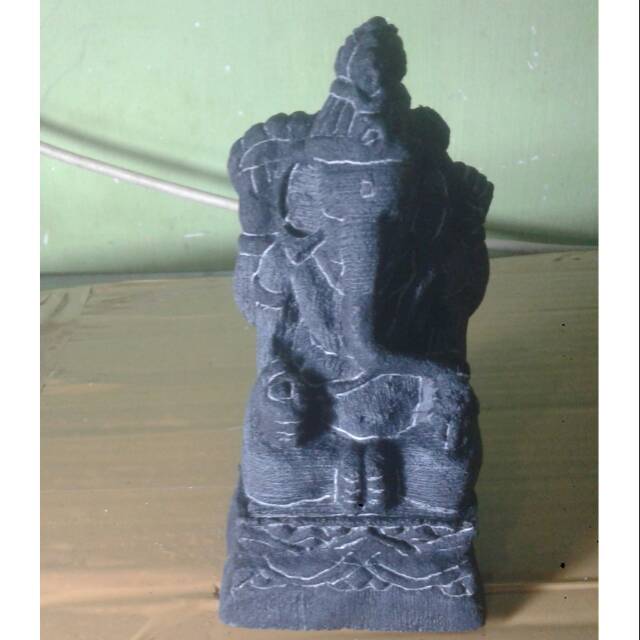 Patung ganesha tebeng 12 cm bahan batu