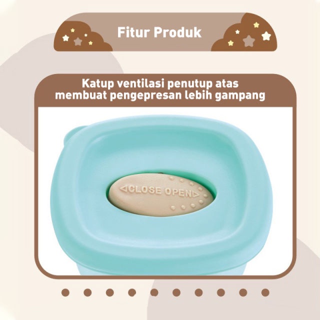 BABY FOOD CONTAINER WADAH MPASI BAYI | MICROWAVE &amp; STERILIZER SAVE | BPA FREE KEDAP DAN ANTI BOCOR