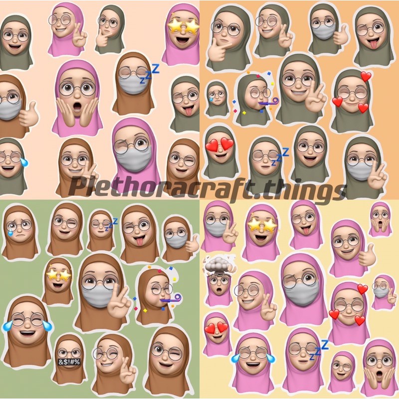 

STICKER TUMBLR MEMOJI STICKERS CUTE MURAH STICKERS AESTHETIC HIJAB UNTUK SCRAPBOOK JOURNALING KIT