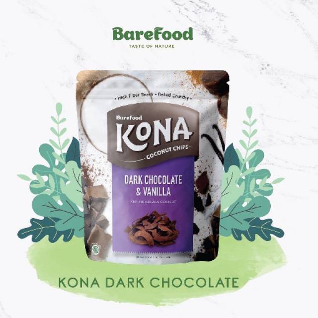 

KONA COCONUT CHIPS DARK CHOCO & VANILLA 45GR