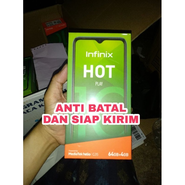 infinix hot 10 play 4/64 gb garansi resmi