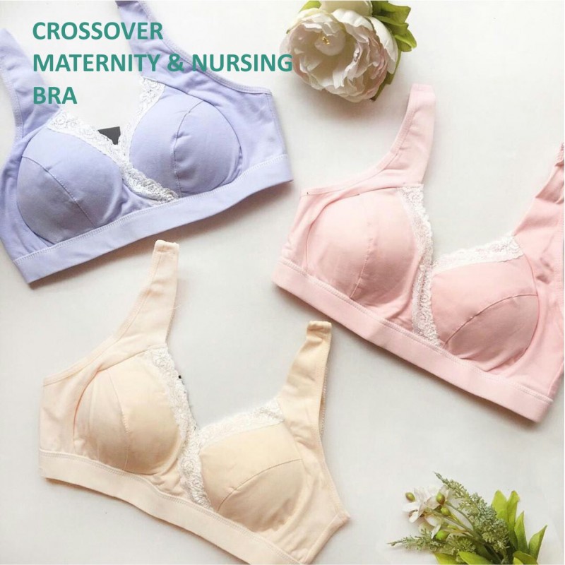 Mooimom - Crossover Maternity & Nursing Bra (B6886) / Bra Menyusui ORIGINAL / Bra Mooimom Murah