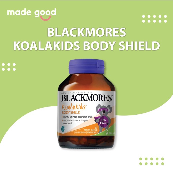 

Blackmores Kids Body Shield Koala 60 Tablet - BPOM Kalbe Vitamin Anak