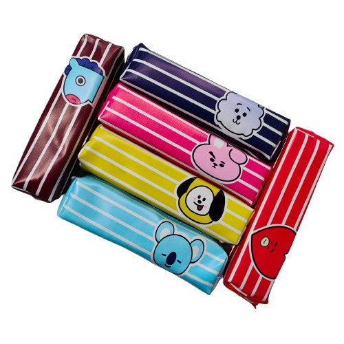 KOTAK PENSIL MOTIF BTS BT21 LUCU UNIK TEMPAT ALAT TULIS MURAH-3