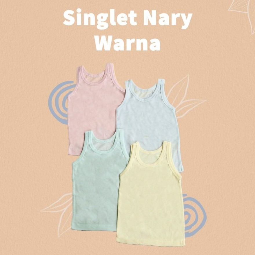 NARY Singlet Warna Polos untuk Bayi dan Anak