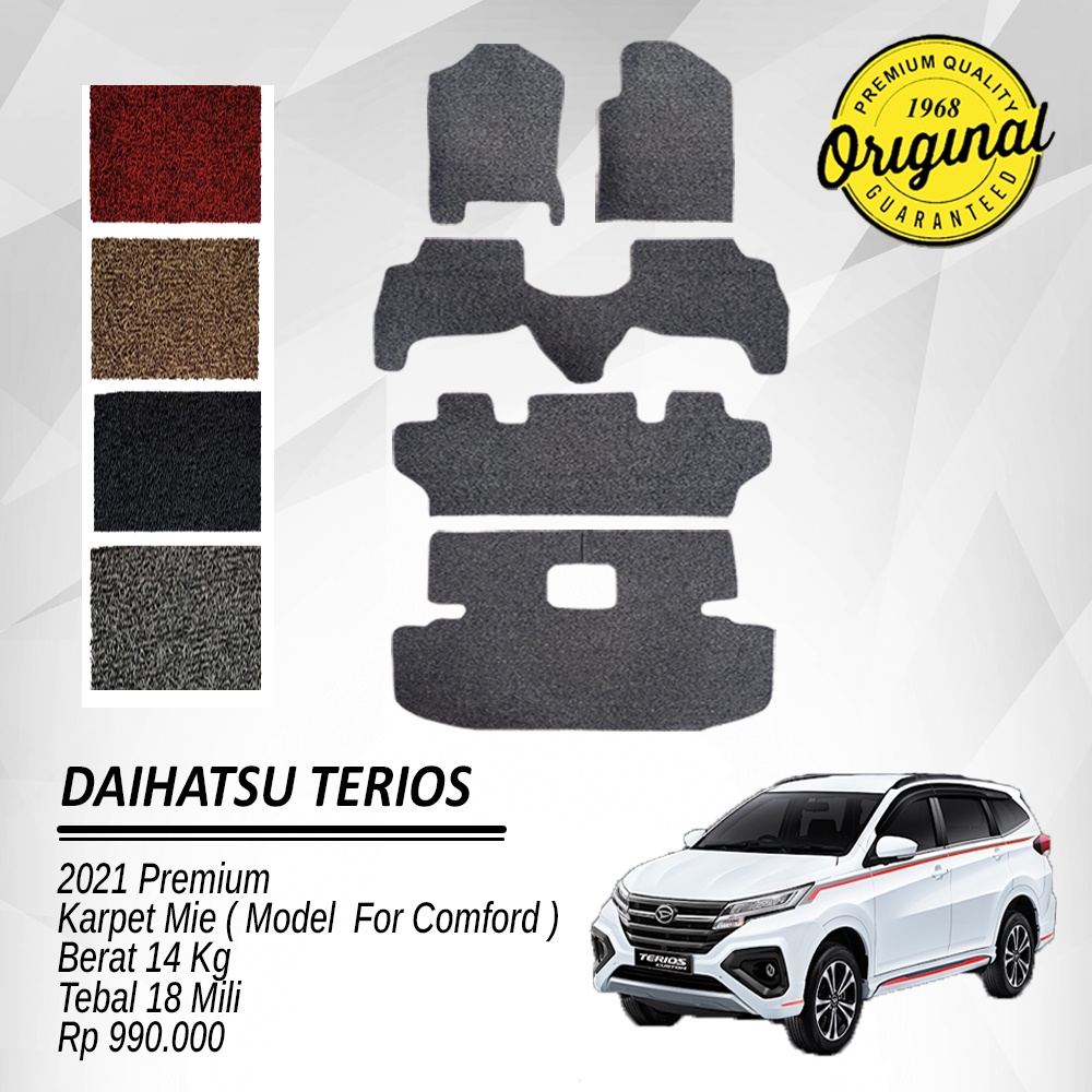 KARPET LANTAI MOBIL DAIHATSU TERIOS 2021 PREMIUM BIHUN PVC COIL