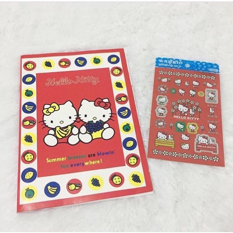 

Original Sanrio Made in Japan Sticker Stiker Buku Tulis ATK Alat Tulis Bukutulis Buku Book Stiker Hellokitty