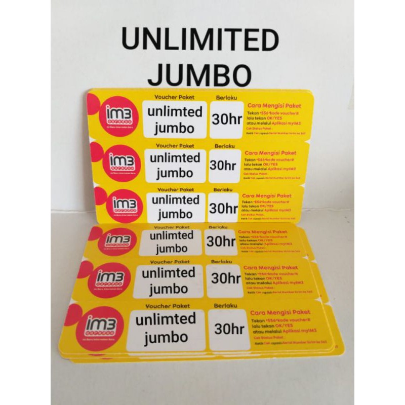 VOUCHER DATA INDOSAT UNLIMITED JUMBO
