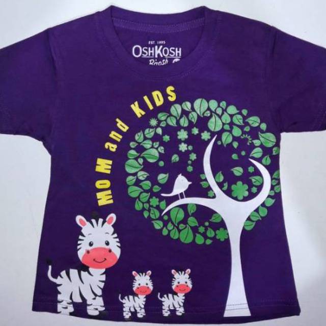 Baju kaos  sabrina anak  cewek oshkosh motif ZEBRA  POHON 