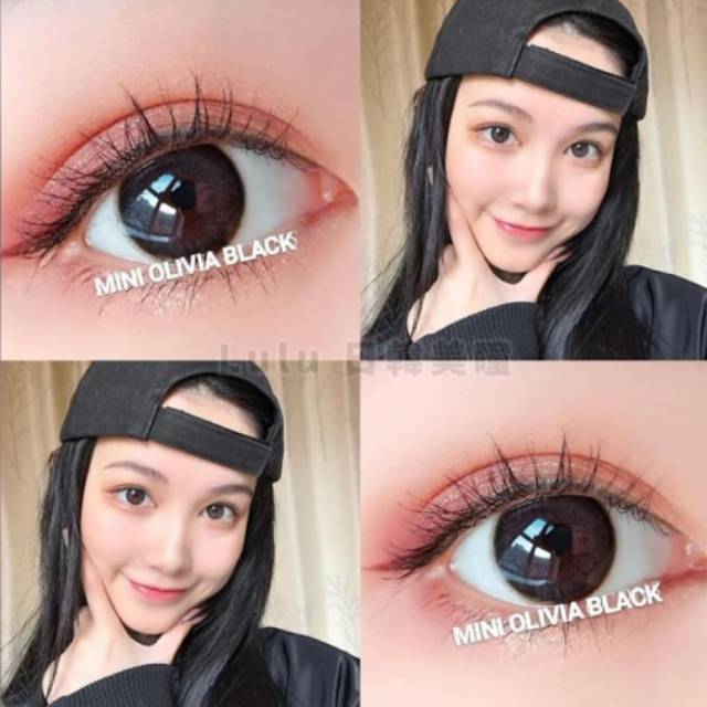 Softlens mini olivia black kitty kawai