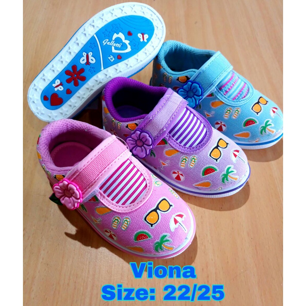 GALLETTI VIONA - 22-30 sepatu anak cewek lucu warna pink biru ungu -galletti viona